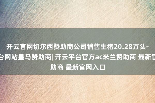 开云官网切尔西赞助商公司销售生猪20.28万头-开云平台网站皇马赞助商| 开云平台官方ac米兰赞助商 最新官网入口